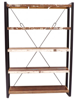 Knižnica Retro 160x200x35 recyklované mango