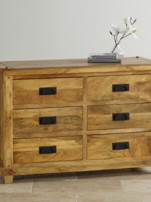 Komoda Devi 120x90x45 indický masív mango