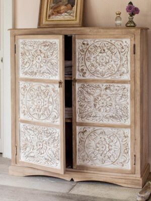 Komoda Sita 115x140x45 indický masív mango