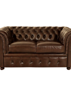 Pohovka dvojmiestna Chesterfield Comfort z pravej hovädzej kože Pohovka dvojmiestna Chesterfield Comfort z pravej hovädzej kože