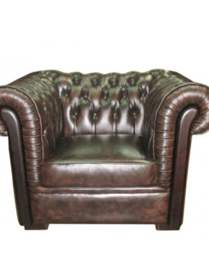 Pohovka jednomiestna Chesterfield Tiffy z pravej hovädzej kože