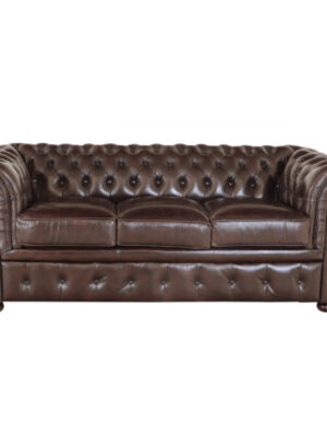 Pohovka trojmiestna Chesterfield Comfort z pravej hovädzej kože