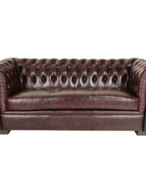 Pohovka trojmiestna Chesterfield Tiffy z pravej hovädzej kože
