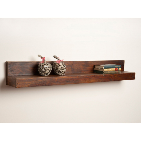 Polica na stenu Kali 150x22x17 indický masív palisander