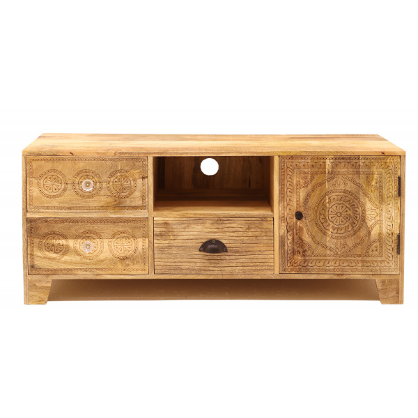 TV stolík Manu 120x50x45 indický masív mango
