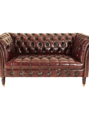 Pohovka dvojmiestna Chesterfield Bath z pravej hovädzej kože