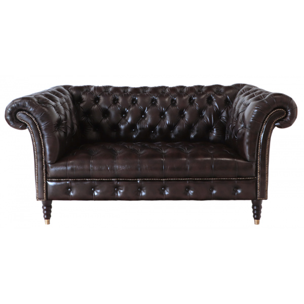 Pohovka dvojmiestna Chesterfield Bath z pravej hovädzej kože Pohovka dvojmiestna Chesterfield Bath z pravej hovädzej kože