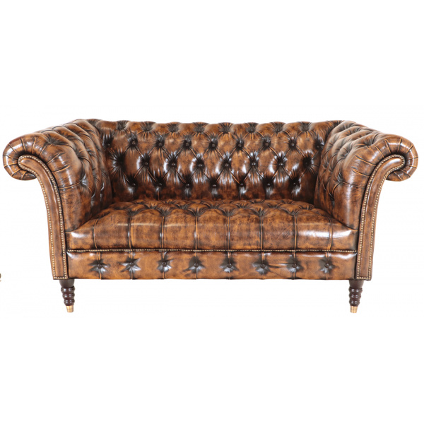 Pohovka dvojmiestna Chesterfield Bath z pravej hovädzej kože Pohovka dvojmiestna Chesterfield Bath z pravej hovädzej kože
