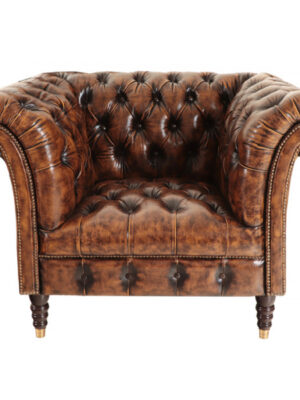Pohovka jednomiestna Chesterfield Bath z pravej hovädzej kože