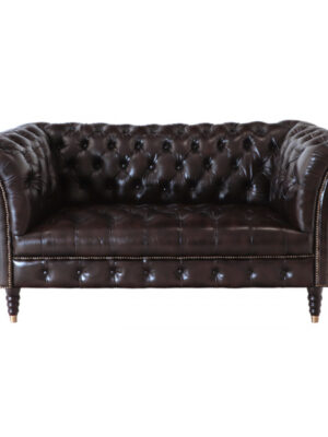 Pohovka dvojmiestna Chesterfield Bath z pravej hovädzej kože Brown Pohovka dvojmiestna Chesterfield Bath z pravej hovädzej kože Brown