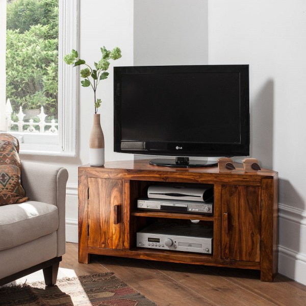 TV stolík rohový Kali 110x70x50 indický masív palisander TV stolík rohový Kali 110x70x50 indický masív palisander