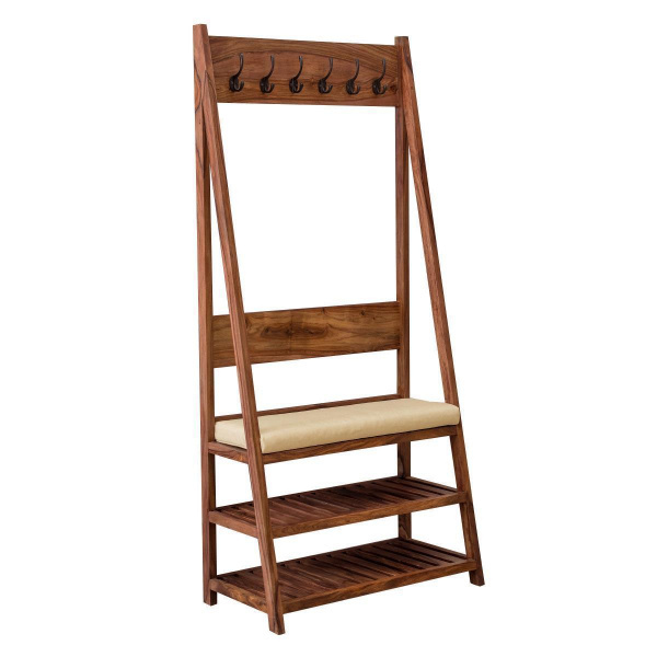 Vešiak Rami s 6 háčikmi 80x175x40 indický masív palisander