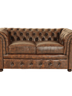 Pohovka dvojmiestna Chesterfield Comfort z pravej hovädzej kože Whisky Pohovka dvojmiestna Chesterfield Comfort z pravej hovädzej kože Whisky