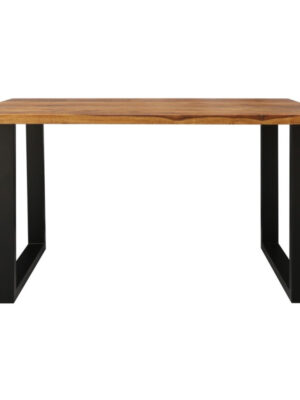 Jedálenský stôl s kovovými nohami 140x90 cm z indického masívu palisander