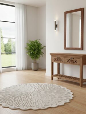 Koberec ASKART 150x150 cm z pravej vlny